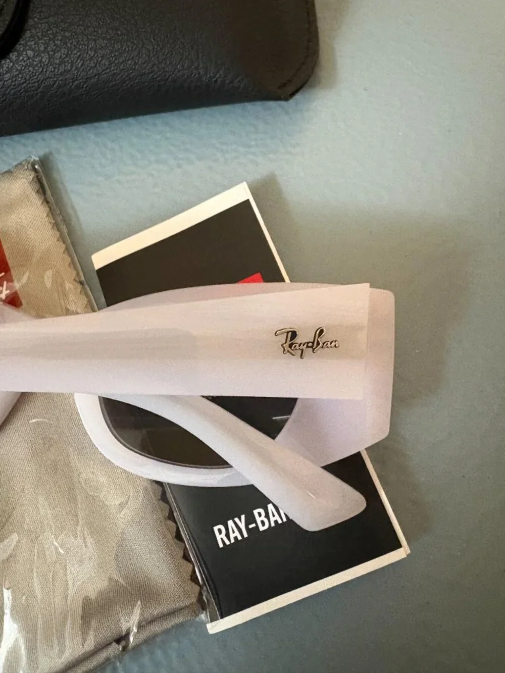 Ray-Ban Women's Kat 49mm Small Rectangular Sunglasses in White color NWT
